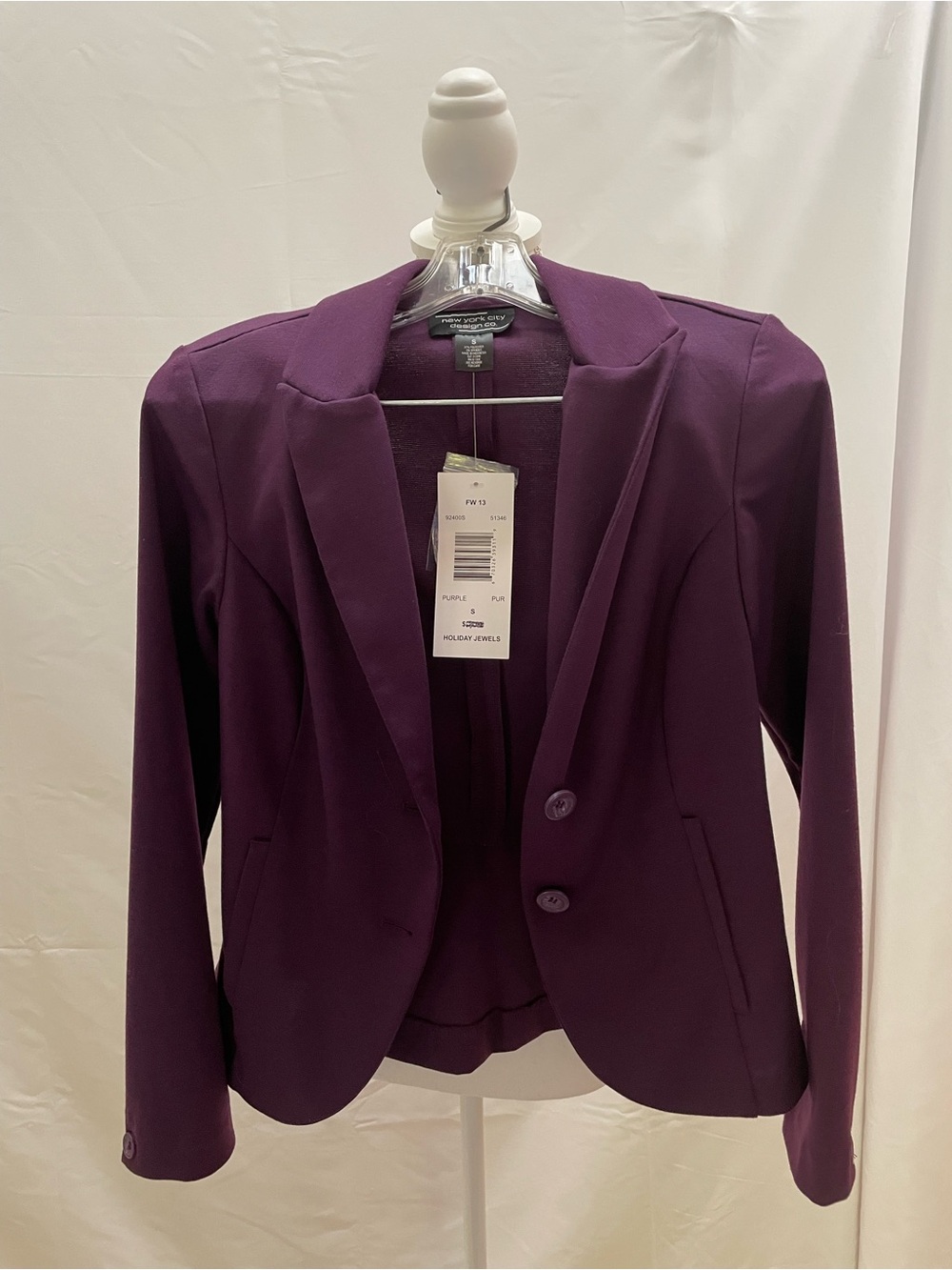 Tailored Purple Blazer - Classic Two-Button Suit Jacket
